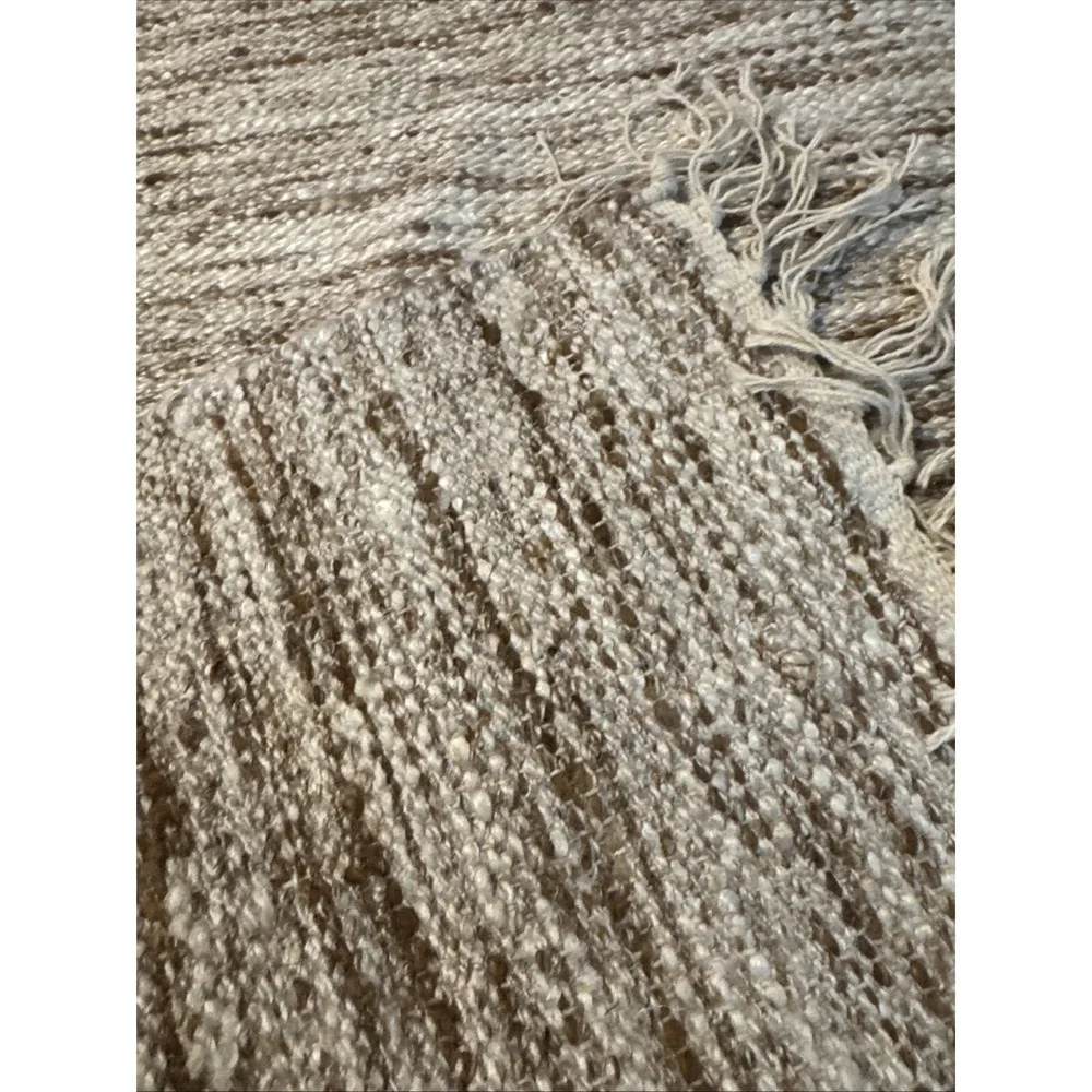 Vintage Handwoven Twill Woven Textile Rug Mexican Design 31.5